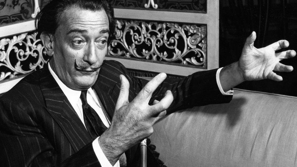 Salvador Dali records an interview for Today in May 1959