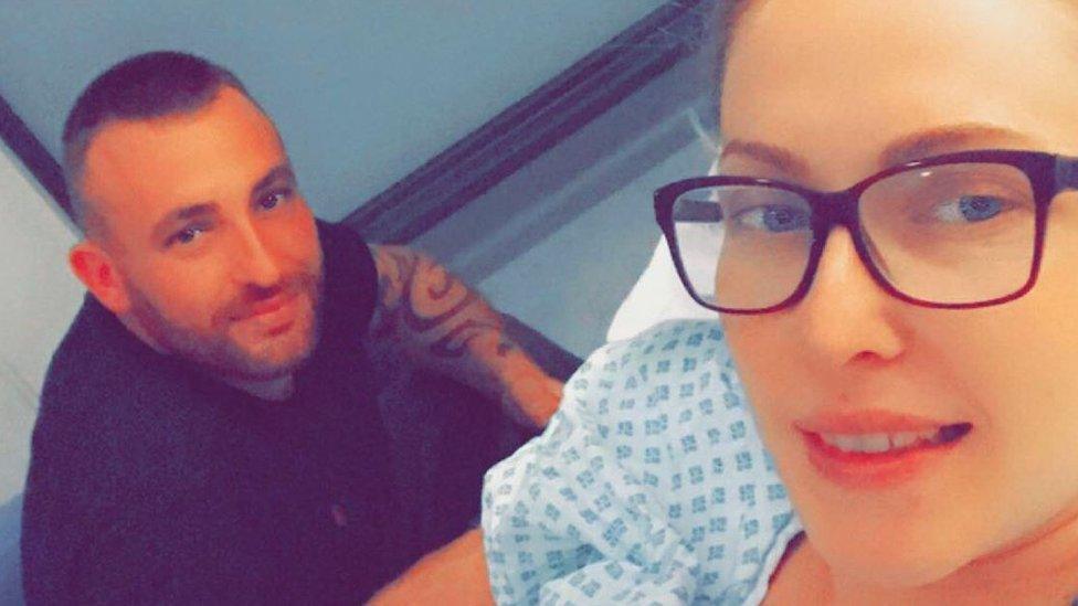 John Sellors and Sian Stafford in hospital