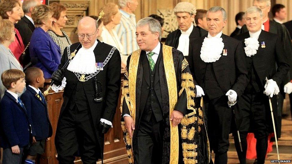 John Bercow during the State Opening of Parliament