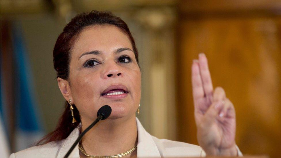 Guatemala"s Vice President Roxana Baldetti speaks during a press conference at the presidential house in Guatemala City.