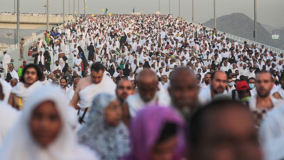 Pilgrims in Mina near Mecca on 24 September 2015