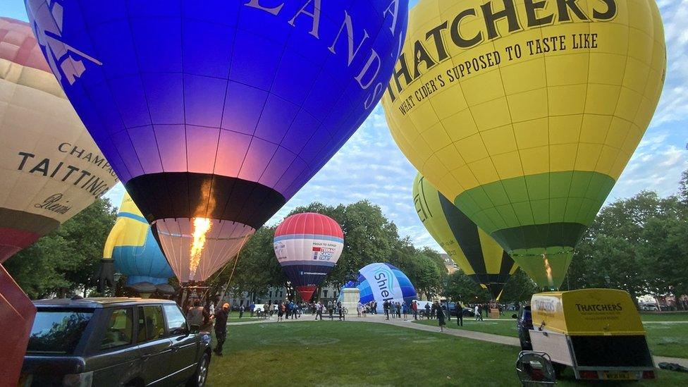 Hot air balloons