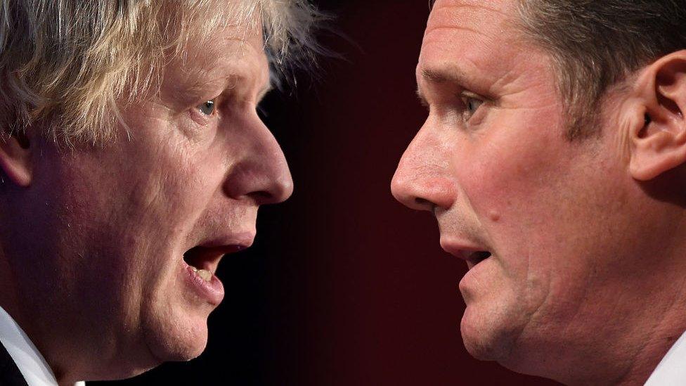 Boris Johnson and Keir Starmer face off.