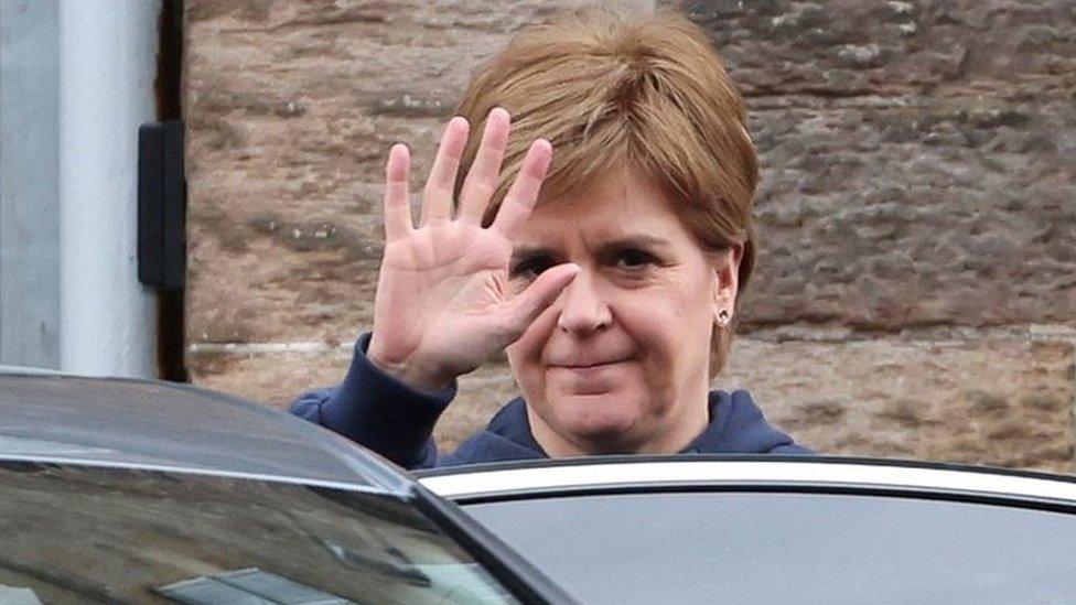 Nicola Sturgeon leaves Bute House