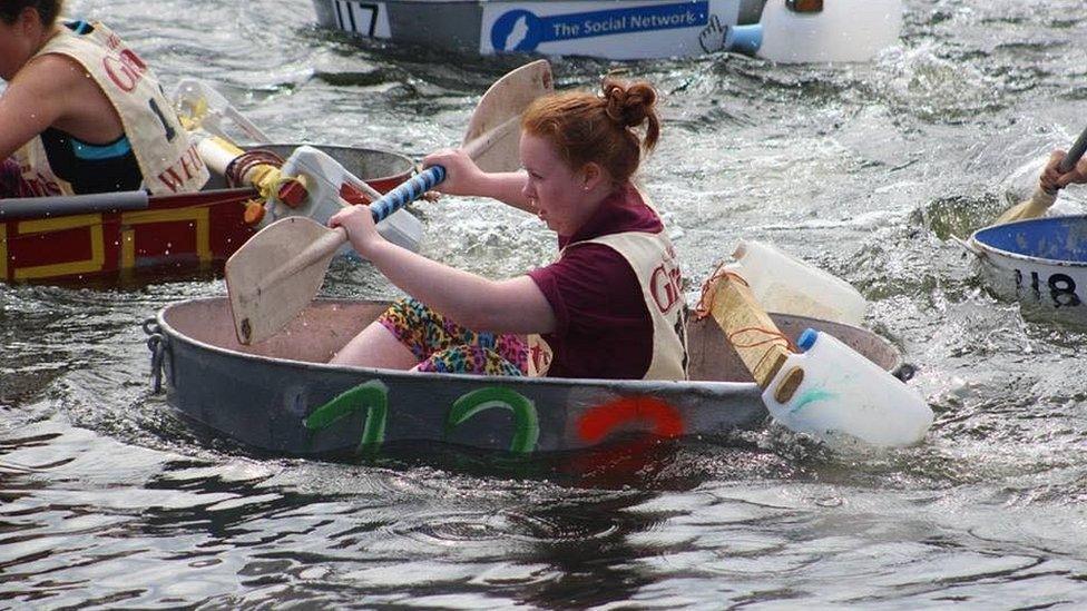 woman in tin bath