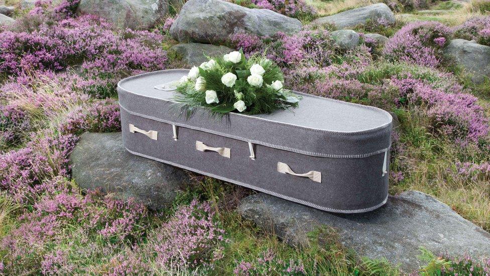 A Natural Legacy woollen coffin