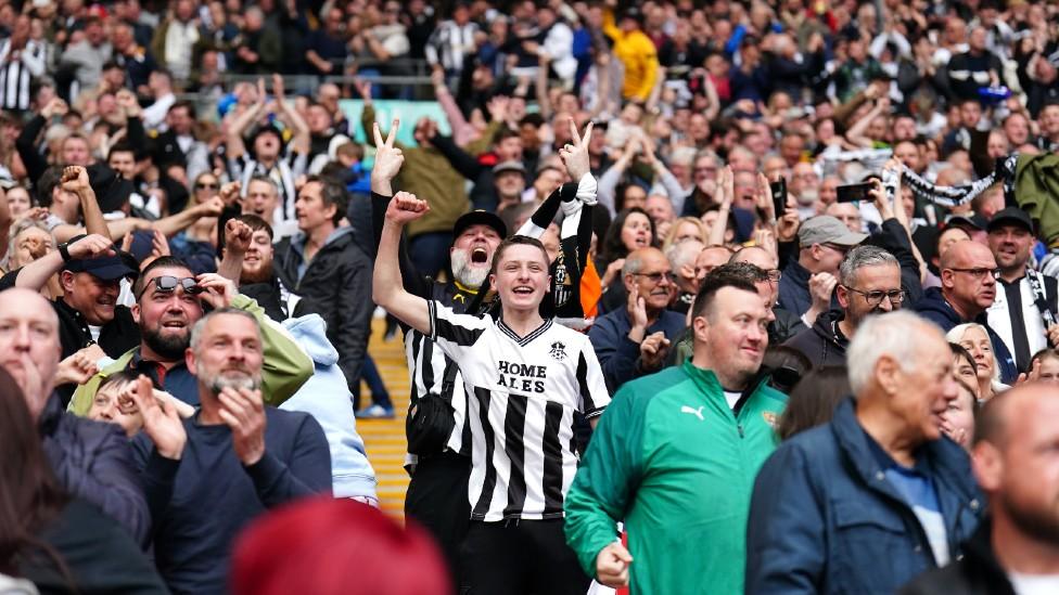 Notts County fans at wembley