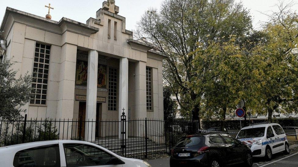 The church in Lyon where the shooting happened