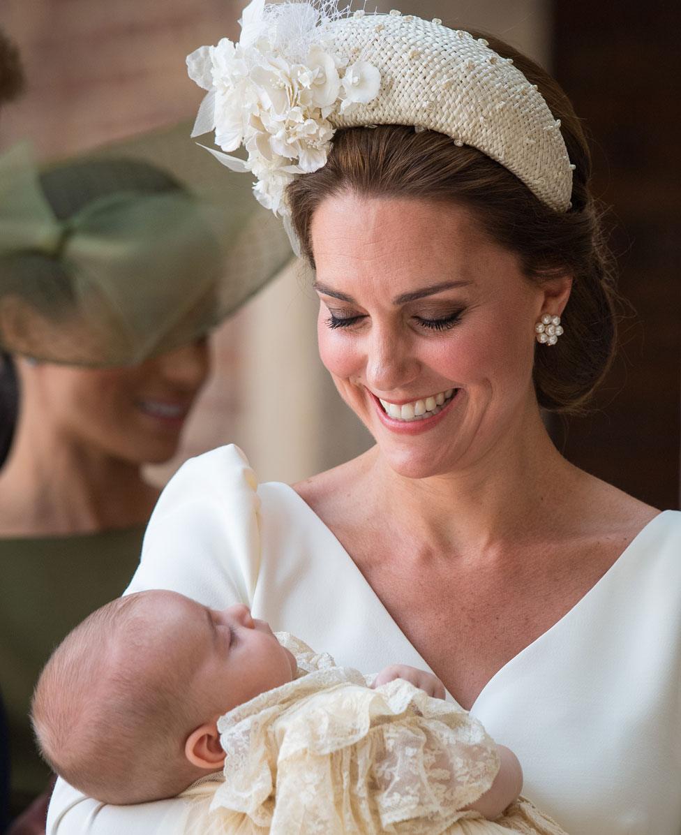 The Duchess of Cambridge and Prince Louis