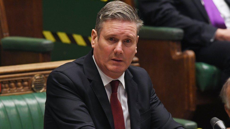 Keir Starmer speaking in the House of commons