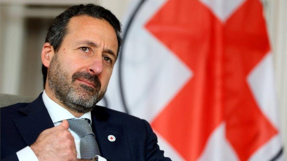 Robert Mardini, director-general of the International Committee of the Red Cross (ICRC) is pictured in Geneva, Switzerland March 29, 2022.