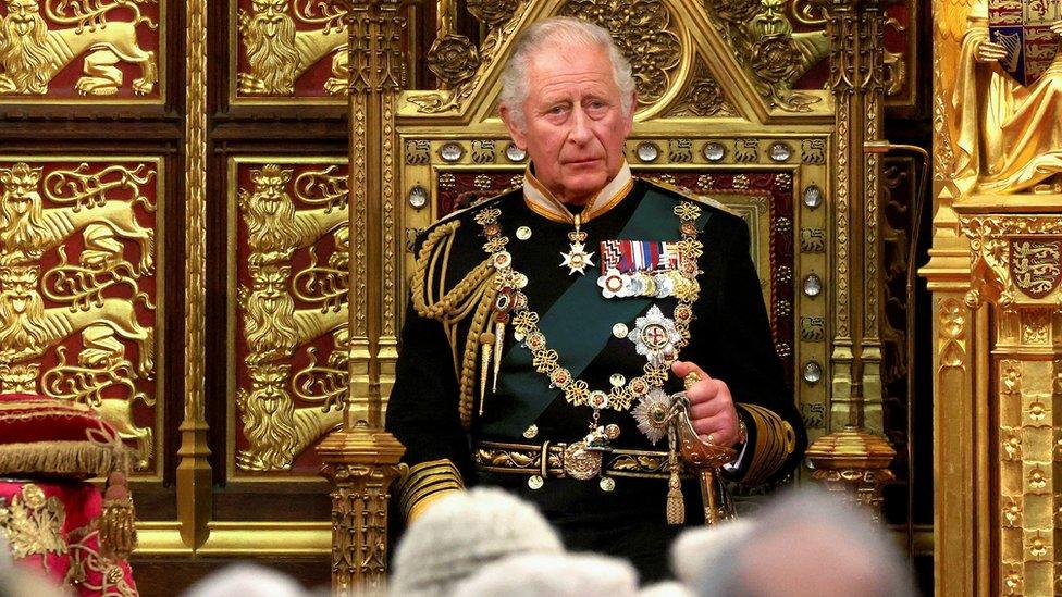 Prince Charles delivering the Queen's Speech