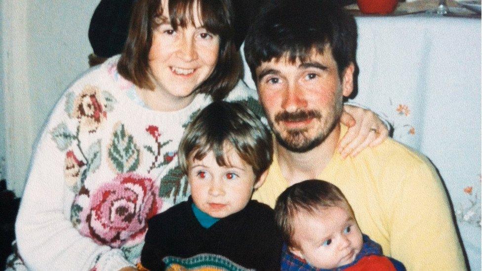 Annie Kissack, Phil Gawne and children Ewan Gawne and Kitty Gawne