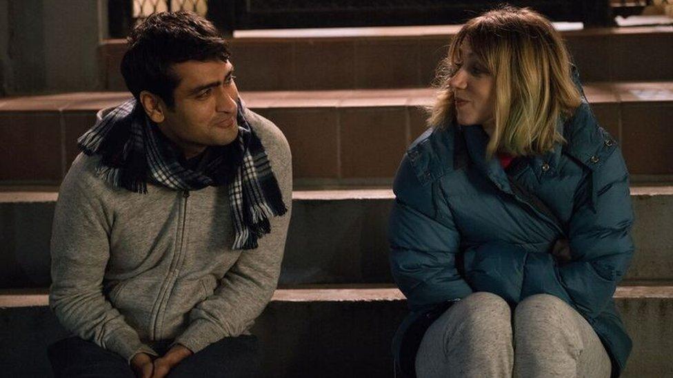 Kumail Nanjiani and Zoe Kazan in The Big Sick