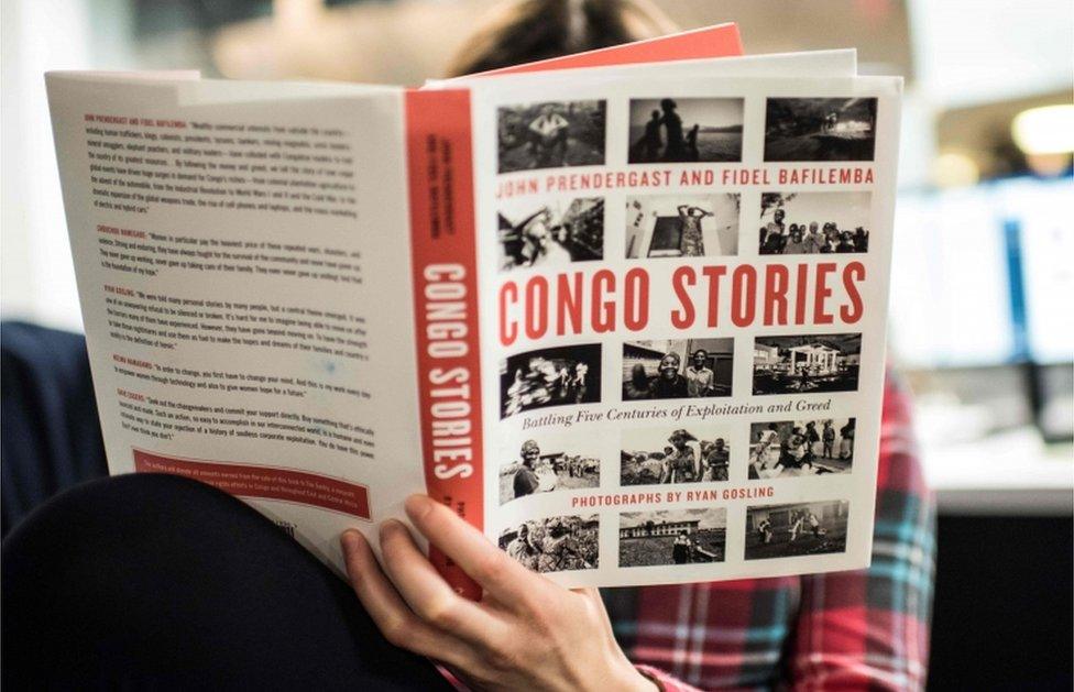 The "Congo Stories" book by John Prendergast and Fidel Bafilemba with pictures by Ryan Gosling