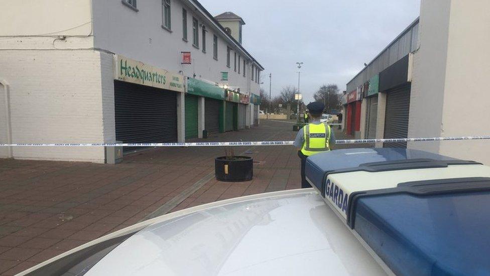 The scene at Edenmore Shopping Centre