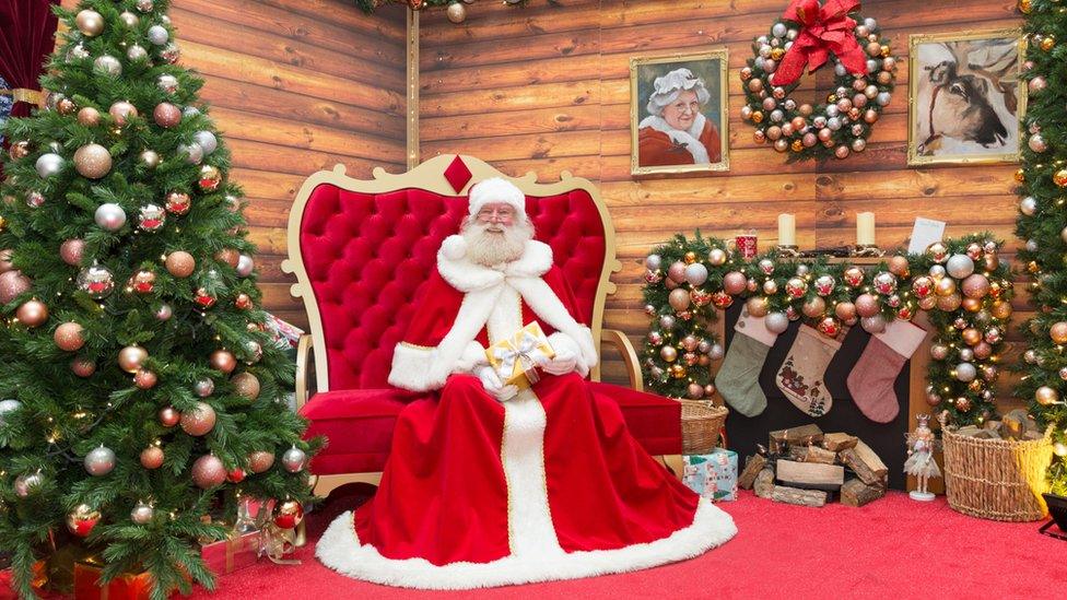 Santa in a grotto in Tunbridge Wells