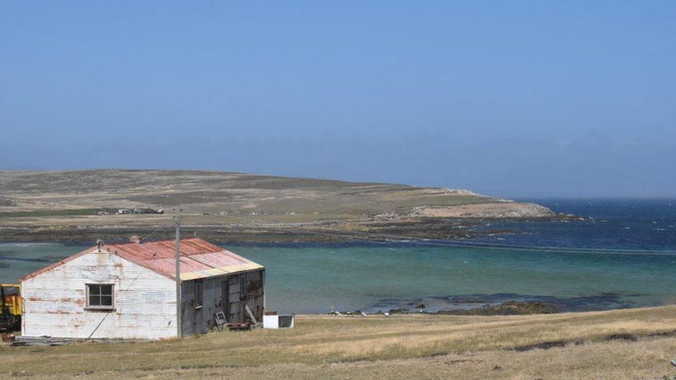 A sea view of the island