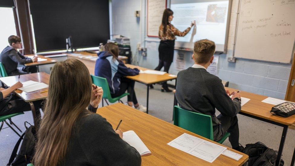 Students in a classroom