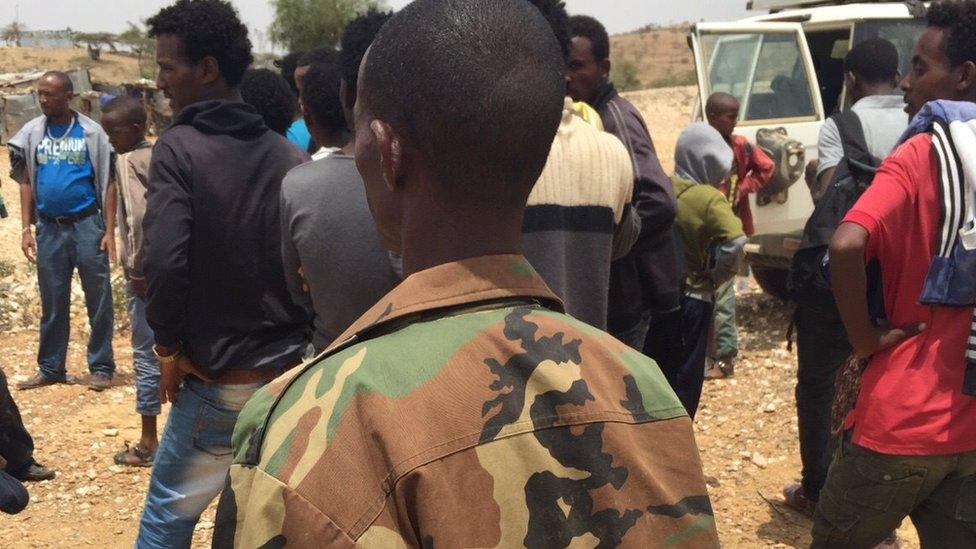 An Eritrean army deserter in Ethiopian refugee camp