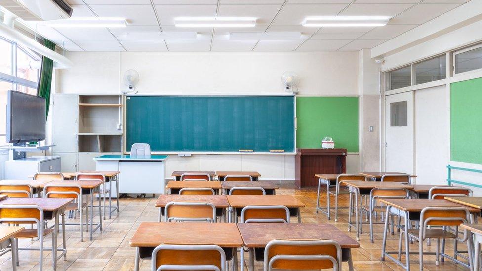 An empty classroom