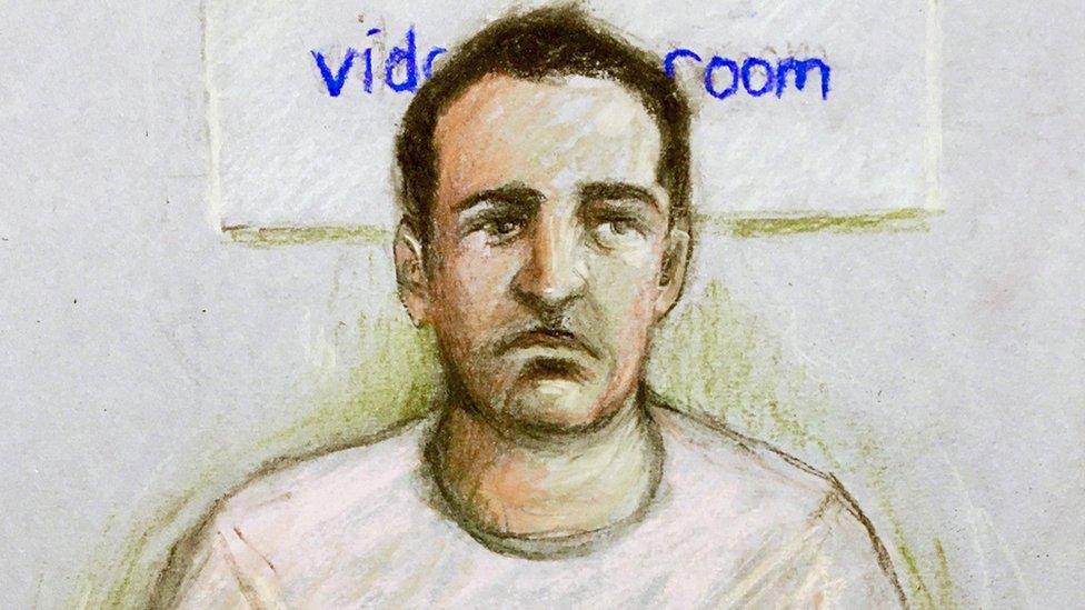 Court sketch of David Carrick