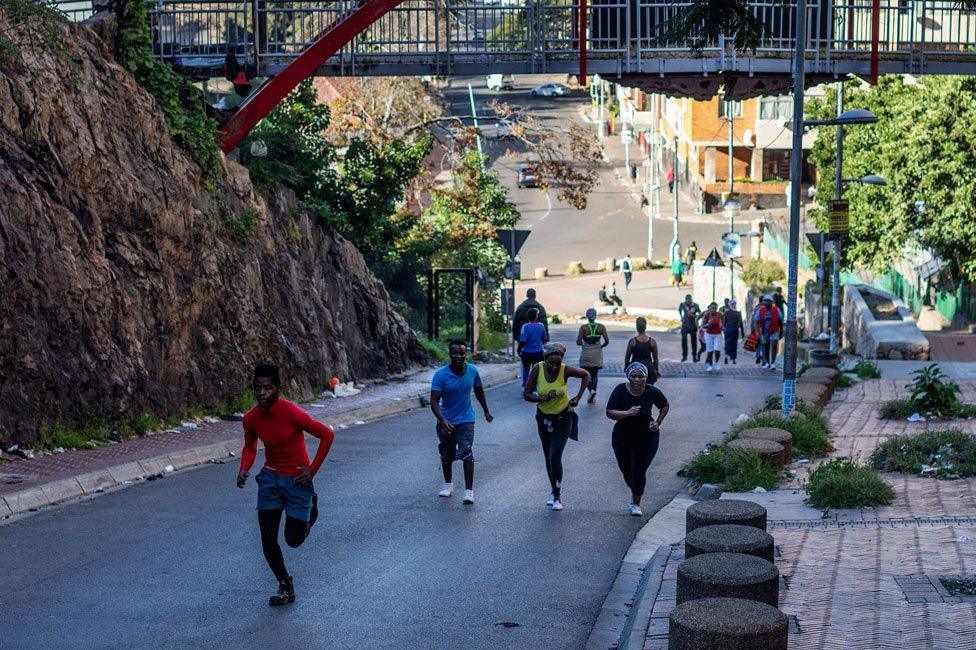 A group of joggers