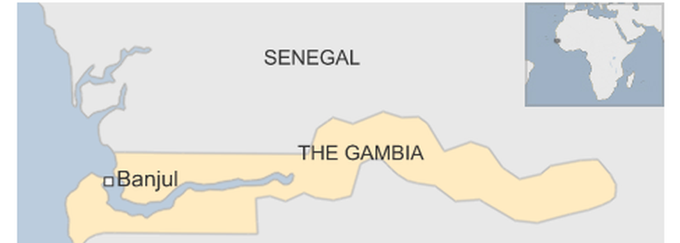 Map of The Gambia