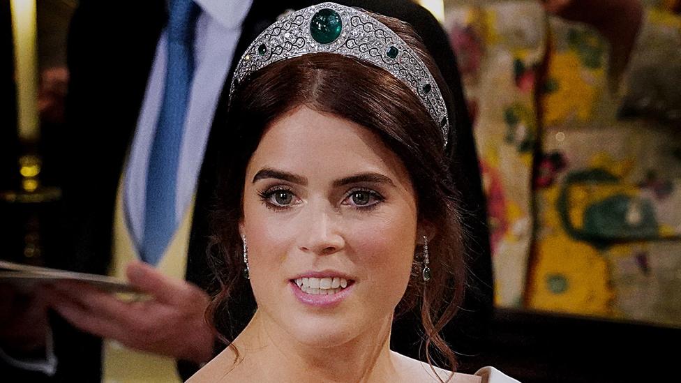 Princess Eugenie wearing the Greville Emerald Kokoshnik Tiara