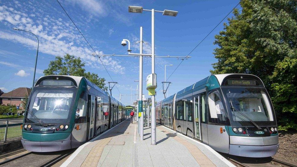 Trams at Phoenix Park