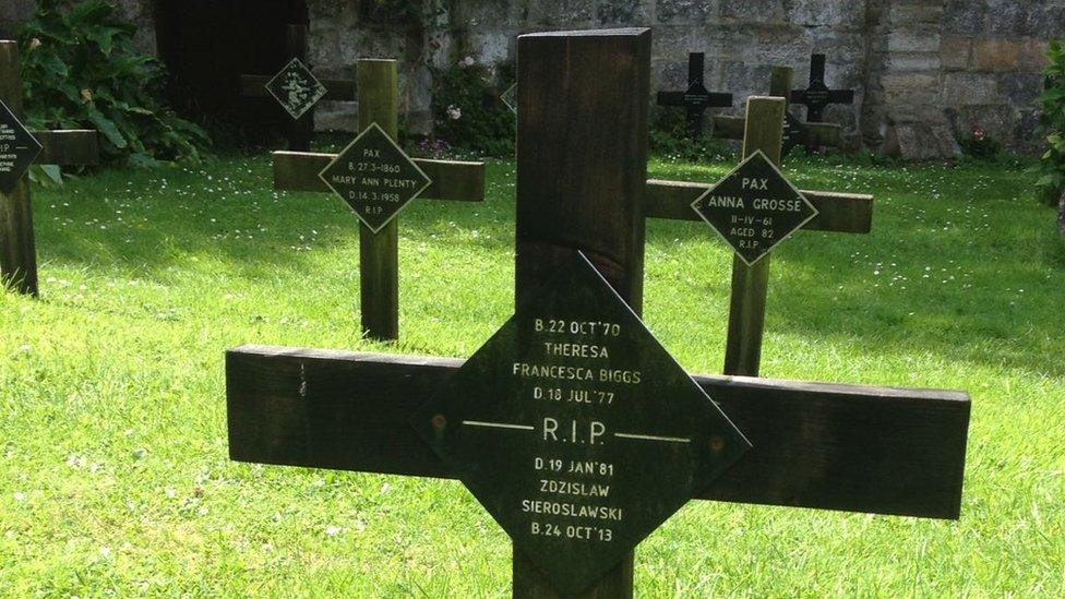 Grave of Theresa Biggs on Caldey Island, Pembrokeshire