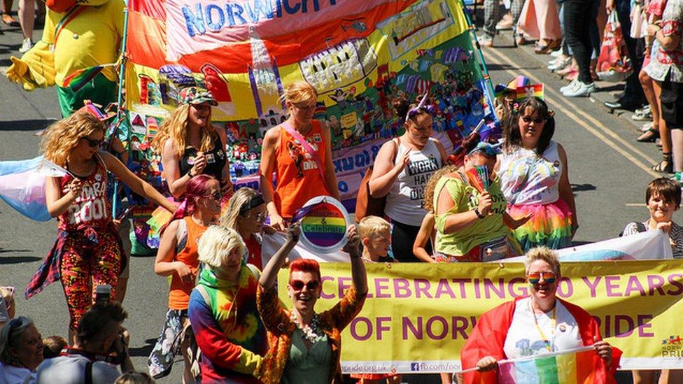 Pride parade, Norwich 2018