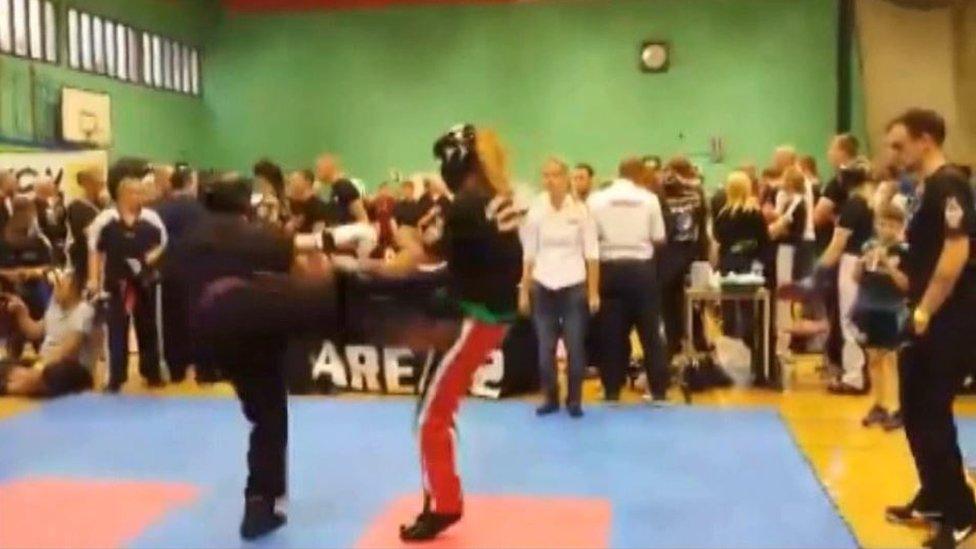 A kick boxing tournament