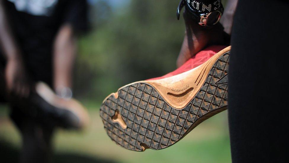 Sole of a trainer made in Kenya - Friday 10 June 2016