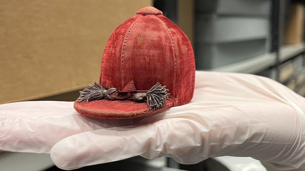 Tiny jockey's hat