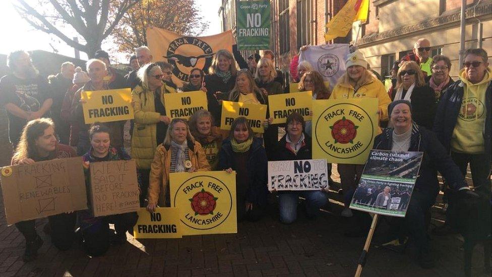 Fracking protest in Preston