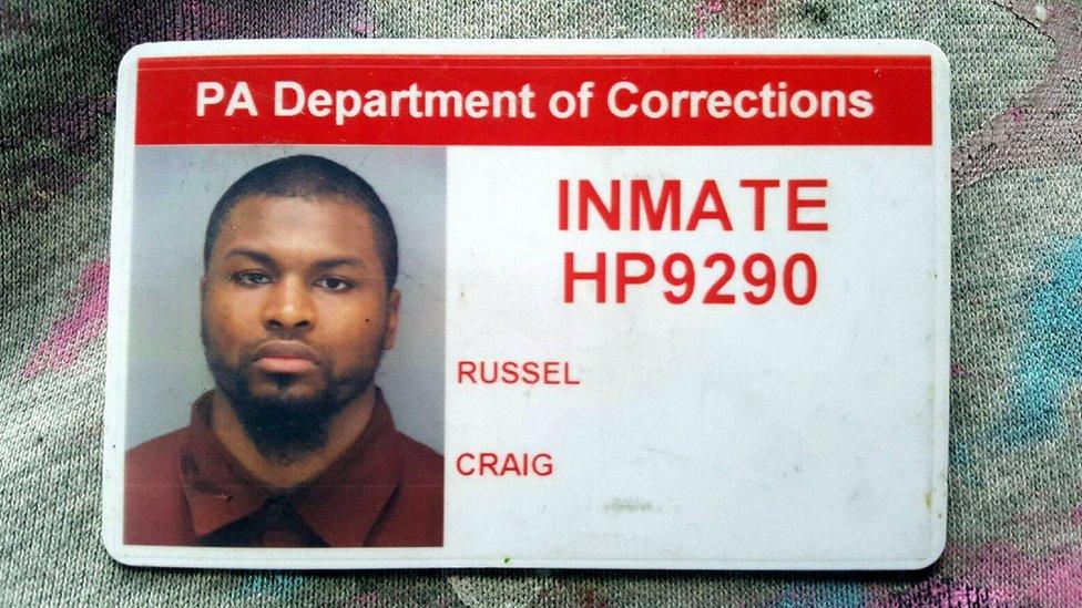 Craig's state prison identification card