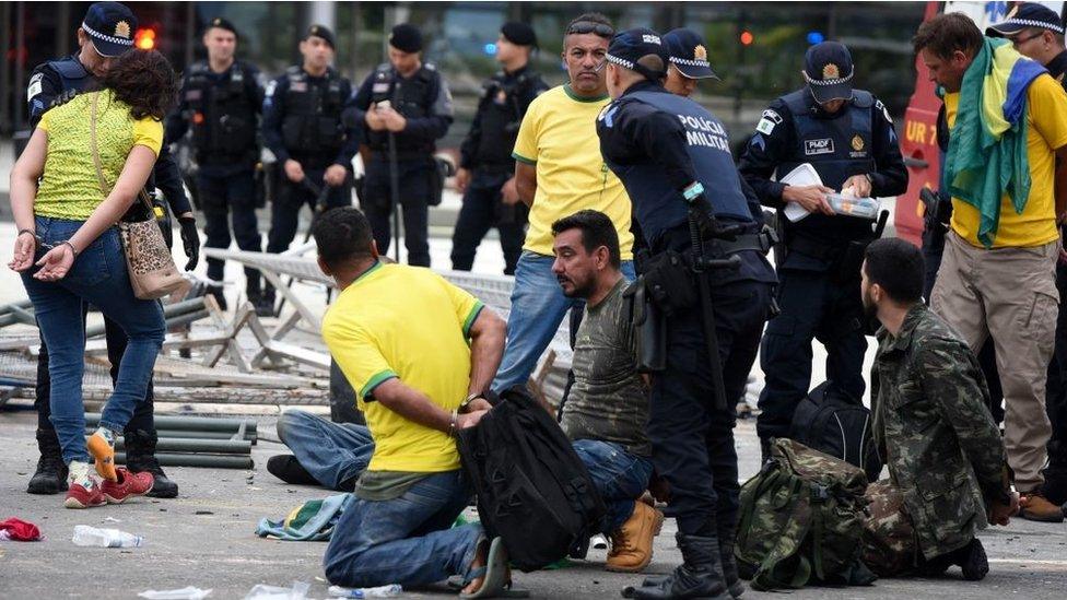 Security forces arrested hundreds of Bolsonaro supporters