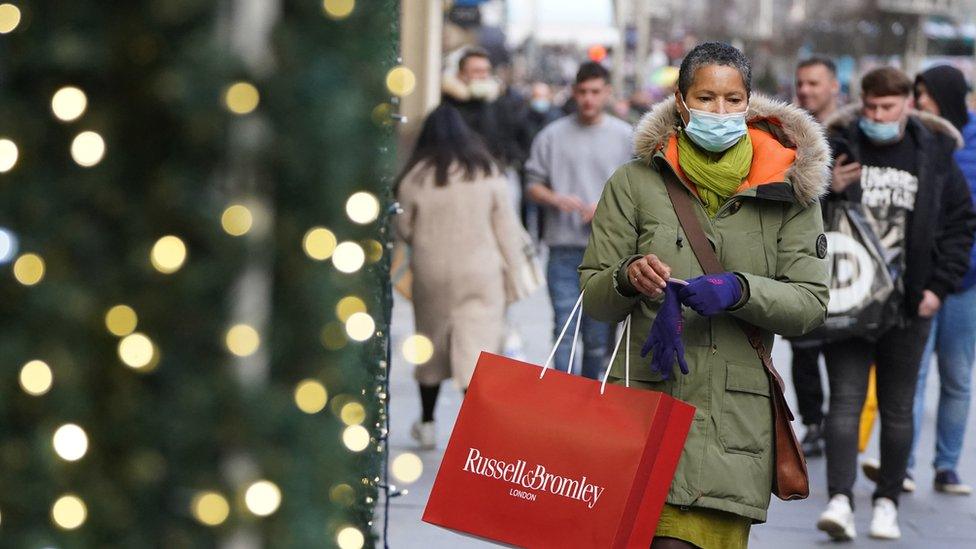 A woman shopping on Buchanan Street in Glasgow