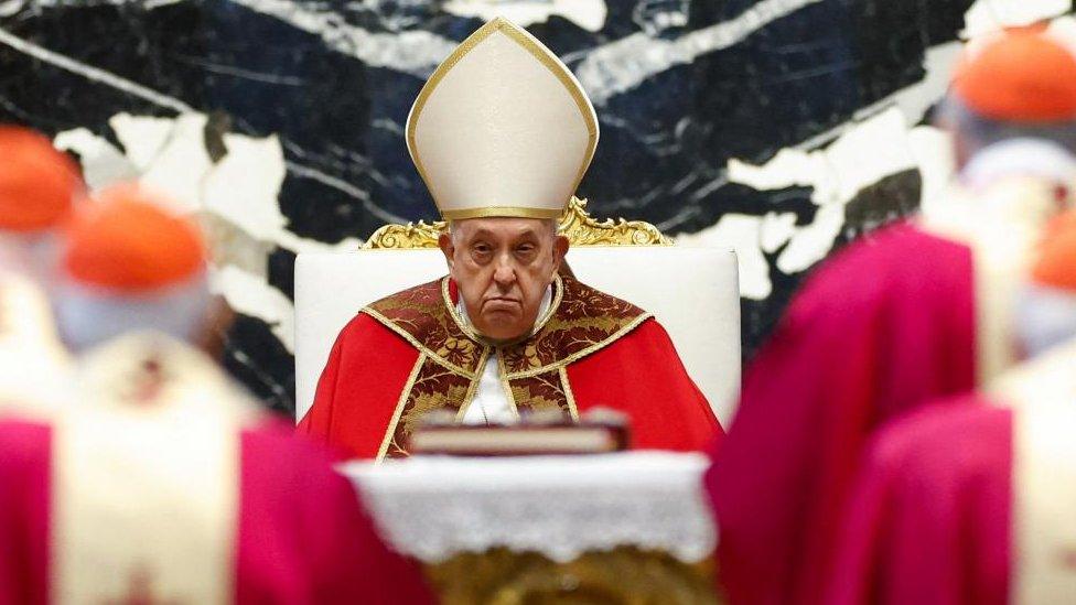 Pope Francis celebrating Mass on 3 November