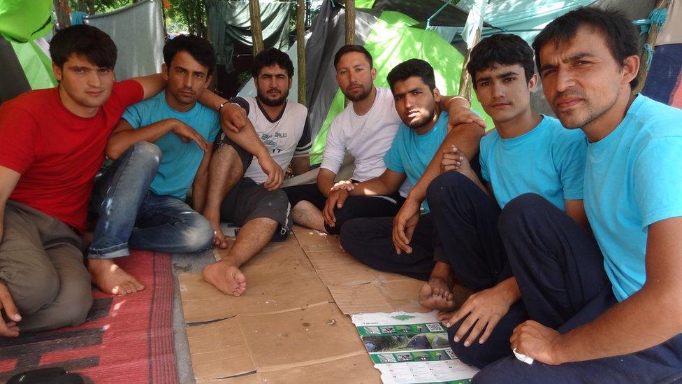 Horgos refugee camp on the Serbian border with Hungary