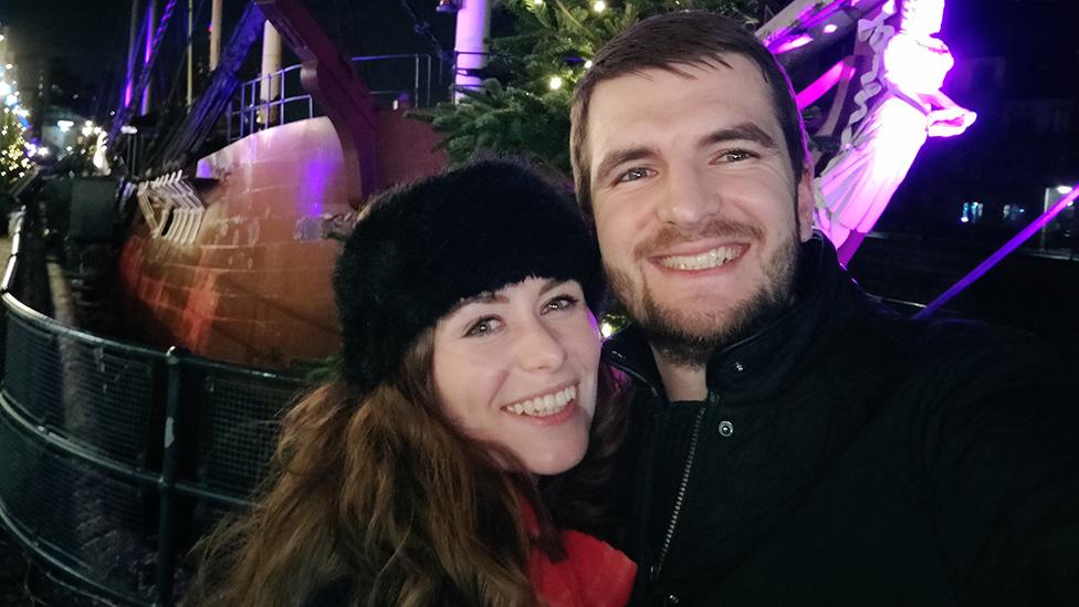 Daniel Payne with his girlfriend Laura