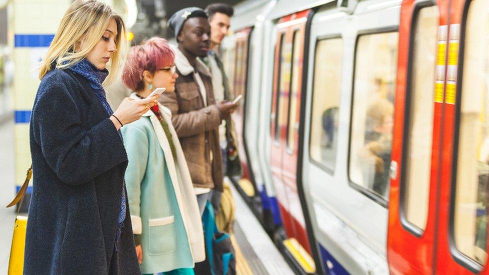 People waiting for the London Underground