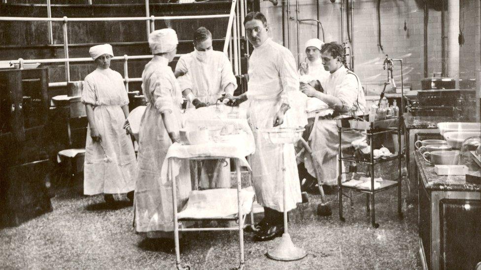 Operating theatre in the early 1900s