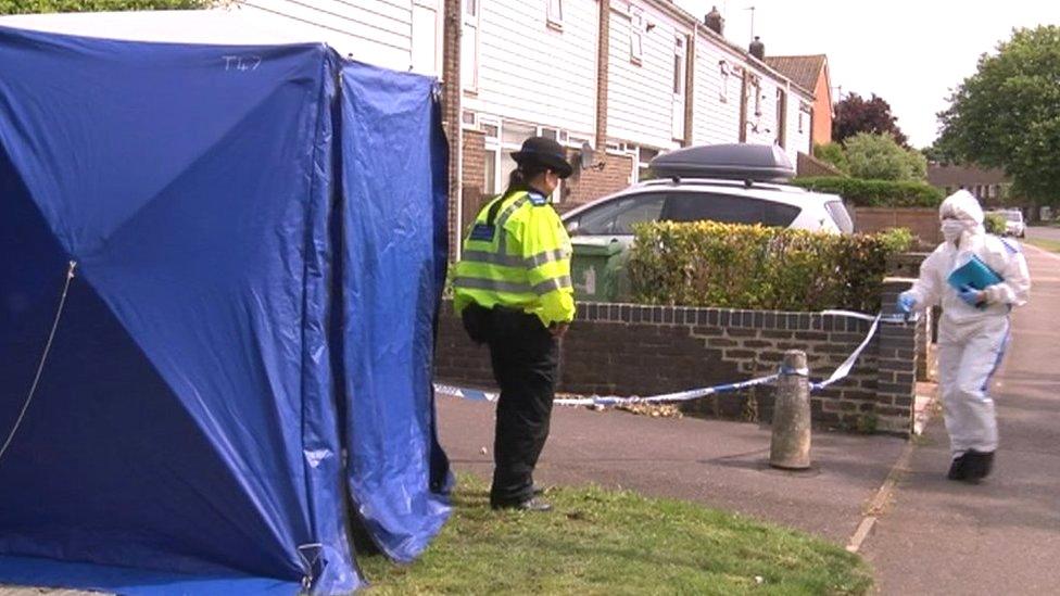 Crime scene in Blackbird Leys