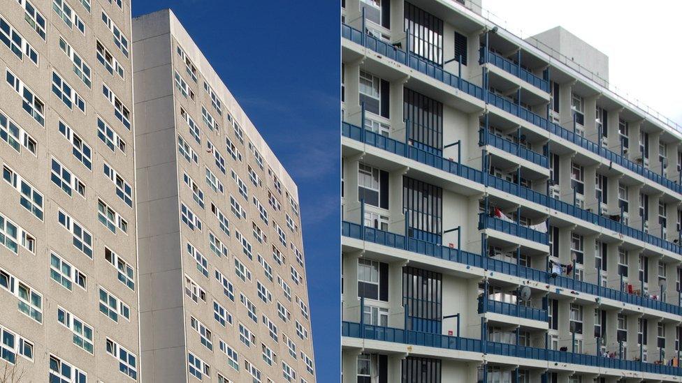 Council housing in London (library photographs)