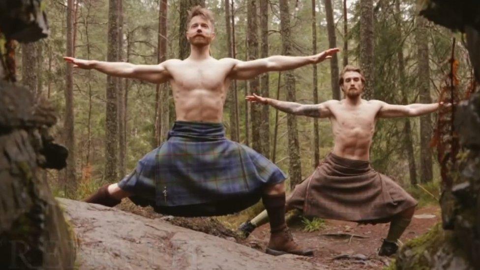 Finlay Wilson, left, and Tristan Cameron-Harper at The Hermitage near Dunkeld