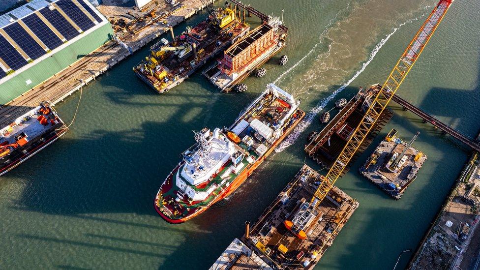 Construction of the Gull Bridge in Lowestoft