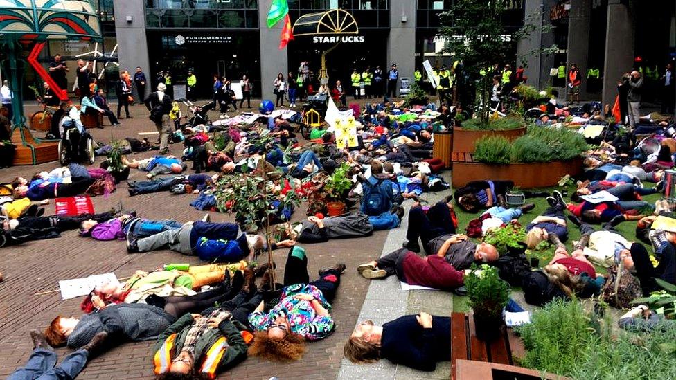 Climate protest Manchester