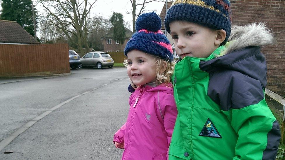 Finnbar with his sister Nell